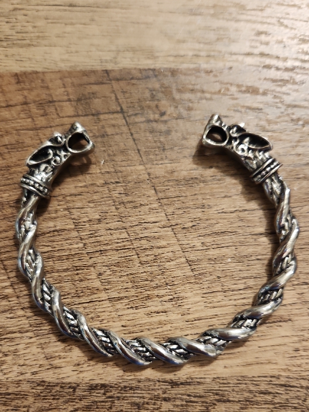 Silver-Tone Braided Viking Cuff Bracelet - Men's Accessory